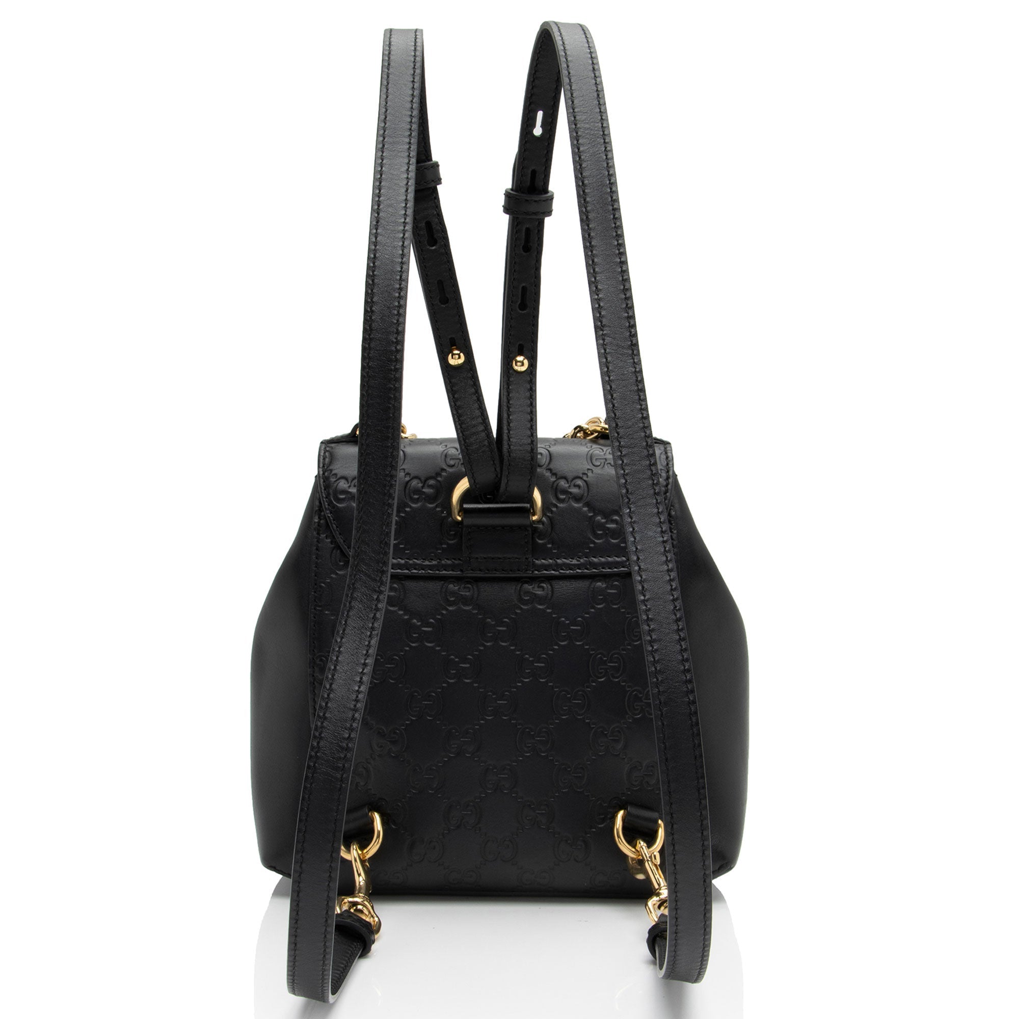 Gucci Guccissima Leather Padlock Backpack