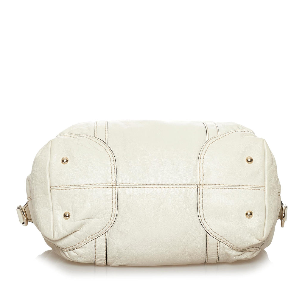 Gucci Horsebit Nail Leather Boston Bag (SHG-37230)