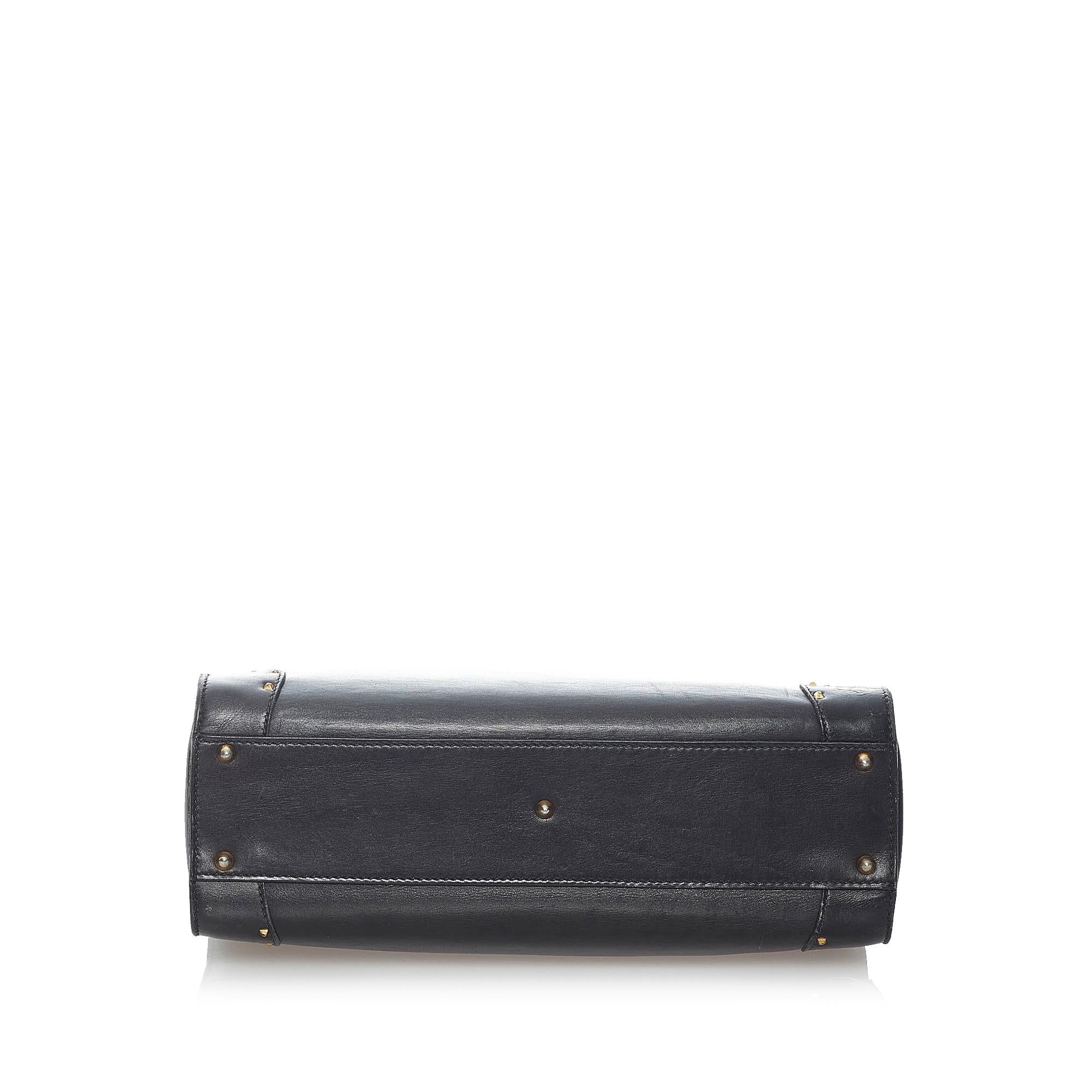 Gucci Horseshoe Leather Tote Bag (SHG-31243)