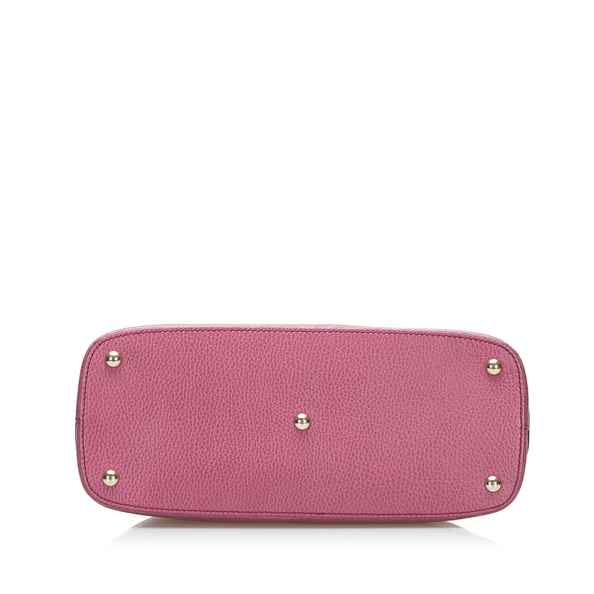 Gucci Lady Dollar Dome Satchel Leather (SHG-36568)