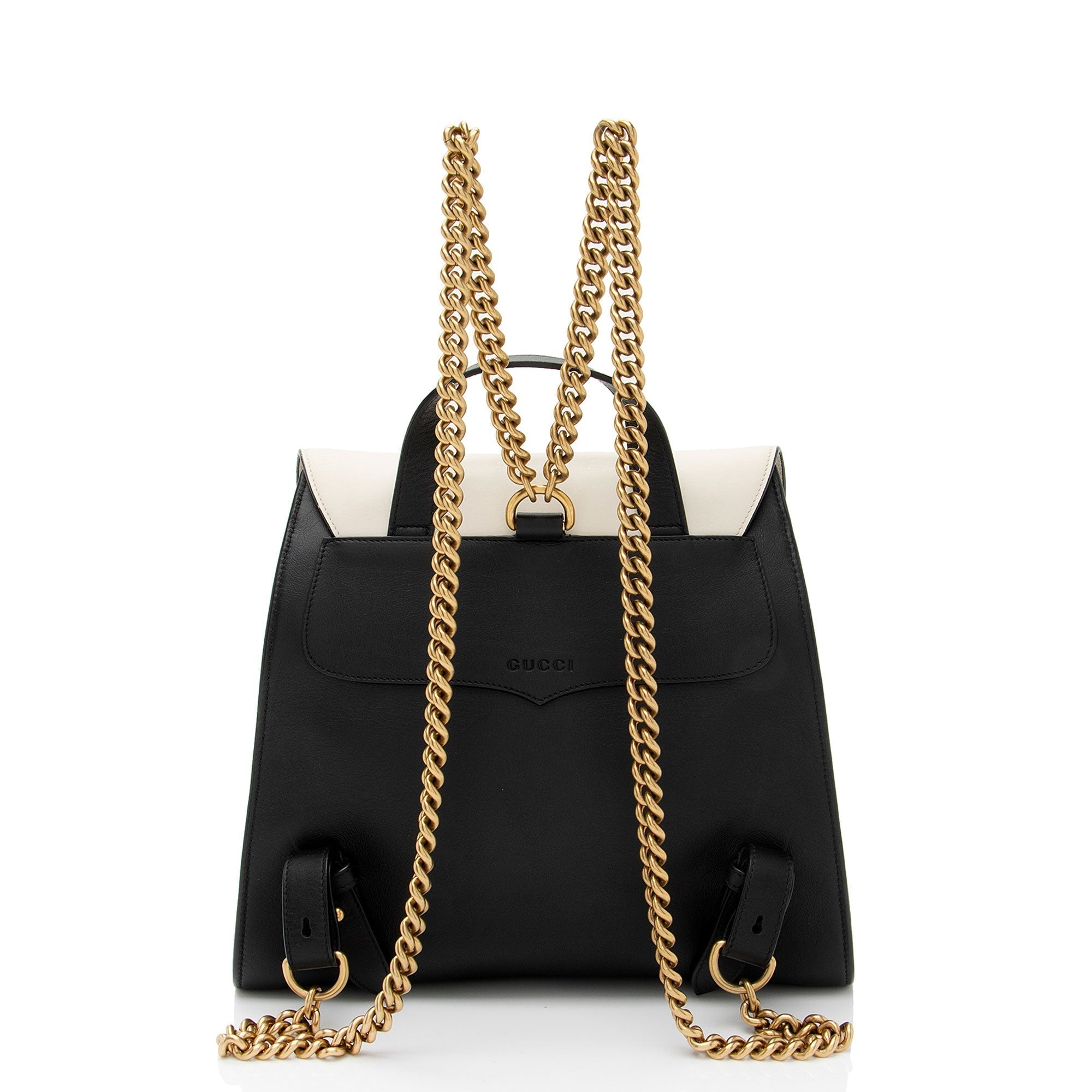 Gucci Leather Animalier Malin Chain Medium Backpack