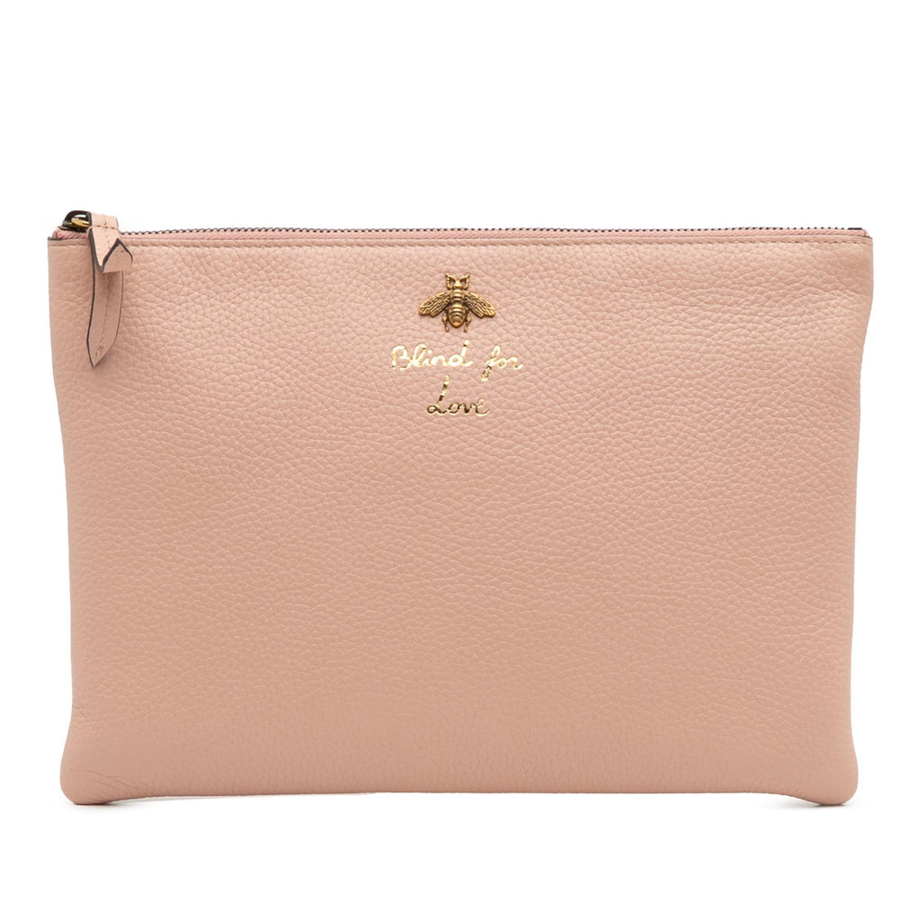 Gucci Leather Blind For Love Clutch