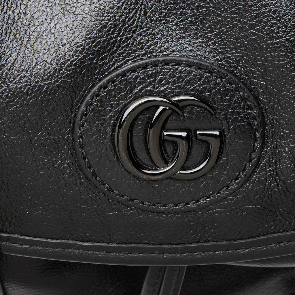 Gucci Leather Double G Backpack