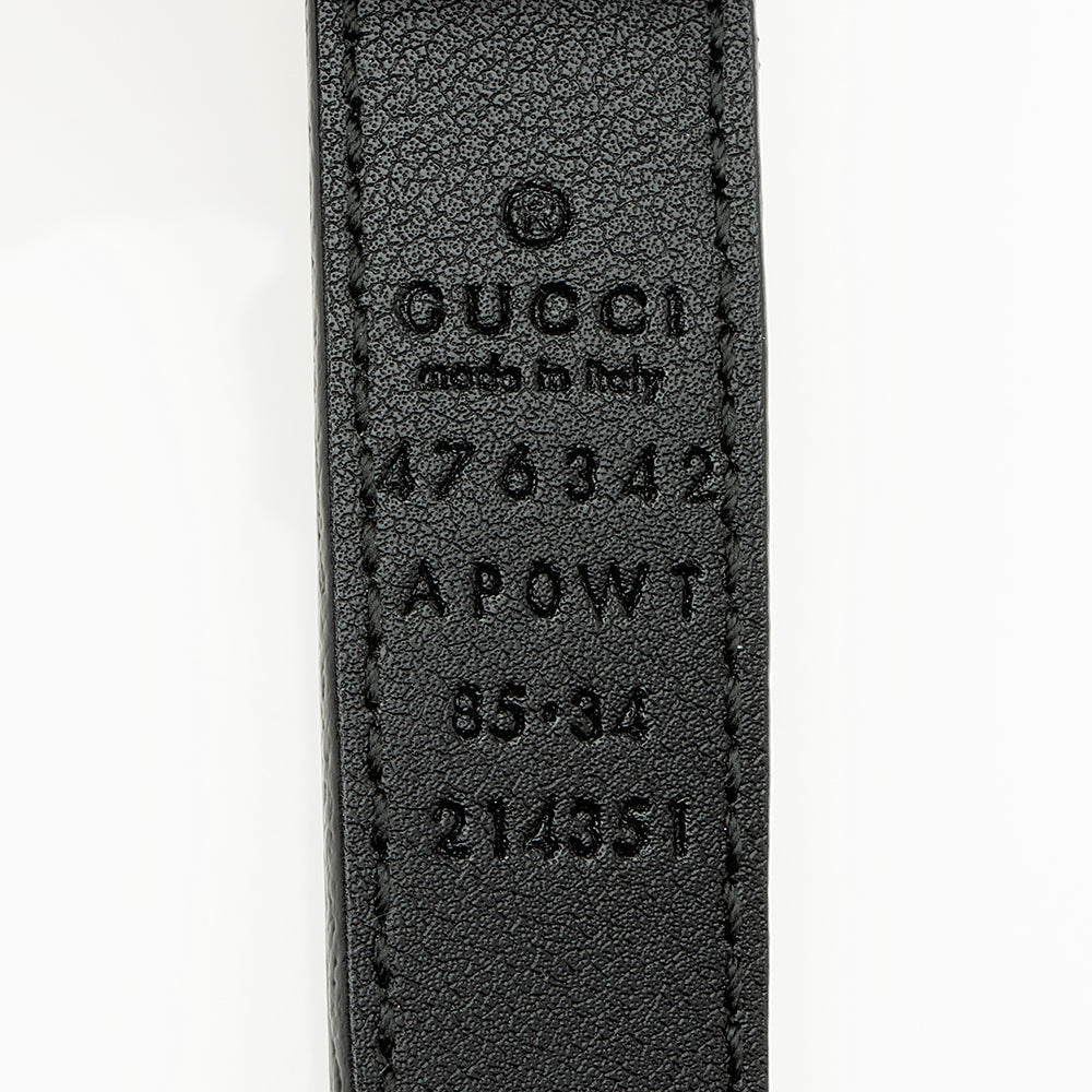 Gucci Leather Faux Pearl GG Belt - Size 34 / 85 (SHF-21740)