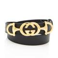 Gucci Leather GG Horsebit Belt - Size 32 / 80 (SHF-LymjNj)