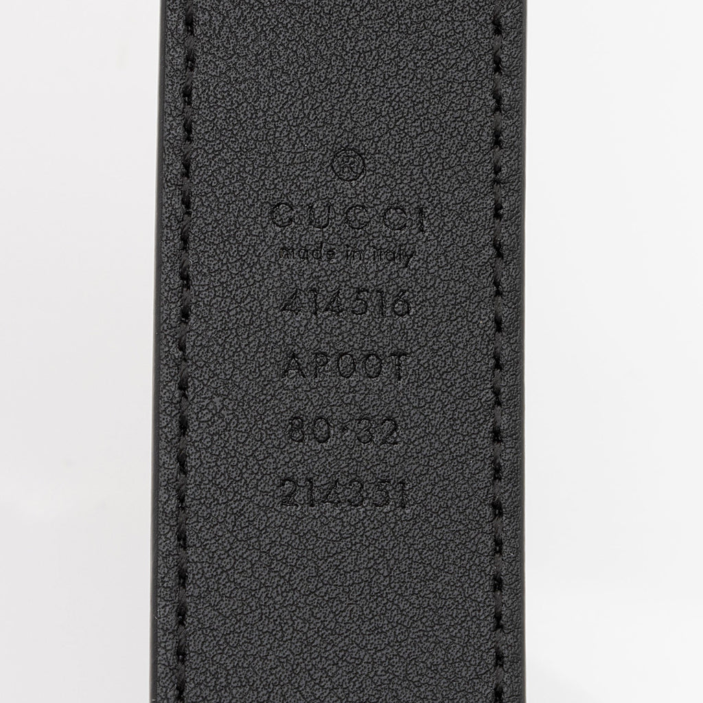 Gucci Leather GG Marmont Slim Belt - Size 32 / 80 (SHF-ZvXnnv)