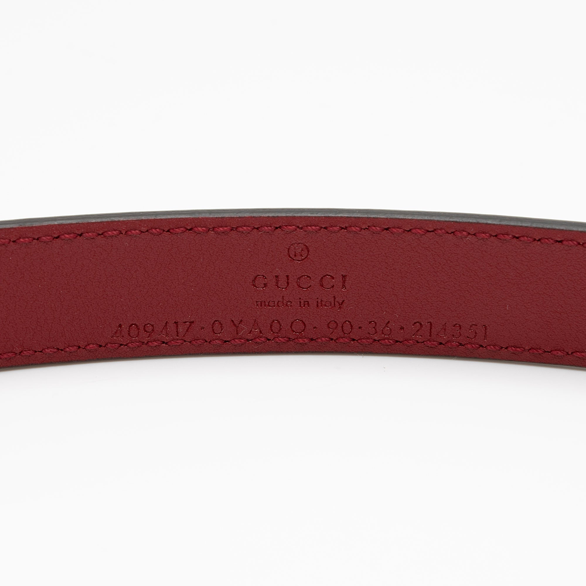 Gucci Leather GG Marmont Slim Belt - Size 36 / 92 (SHF-Hg3jrl)