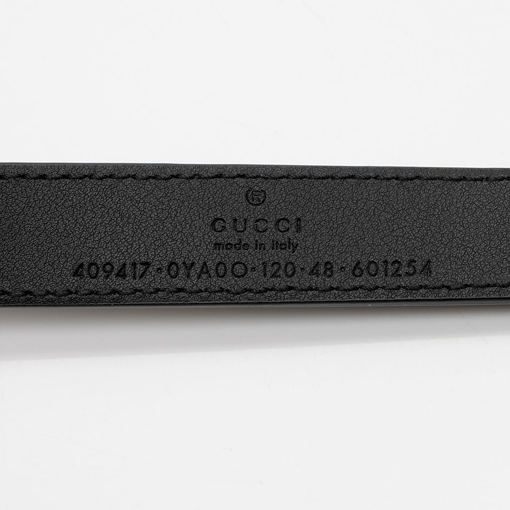 Gucci Leather GG Marmont Slim Belt - Size 48 / 120 (SHF-qlFyYb)