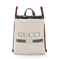 Gucci Leather Logo Drawstring Backpack (SHF-l0fZZC)
