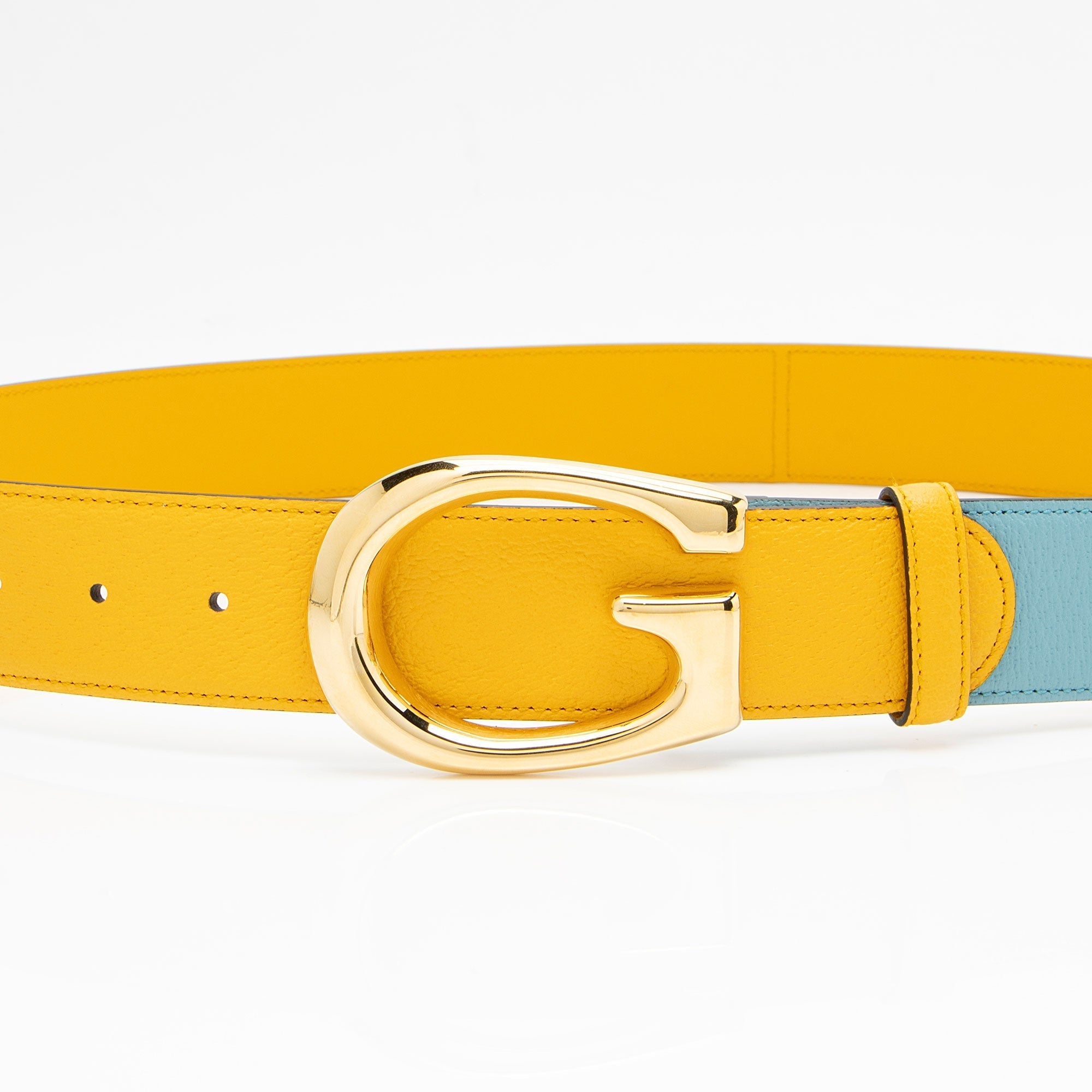 Gucci Leather Two Tone G Belt - Size 40 / 100