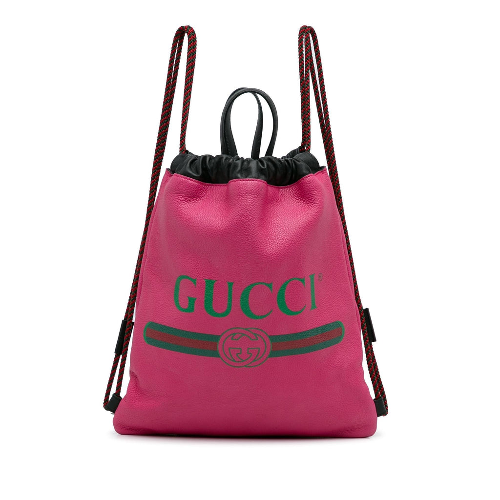 Gucci Logo Drawstring Backpack (SHG-u6A3A1)