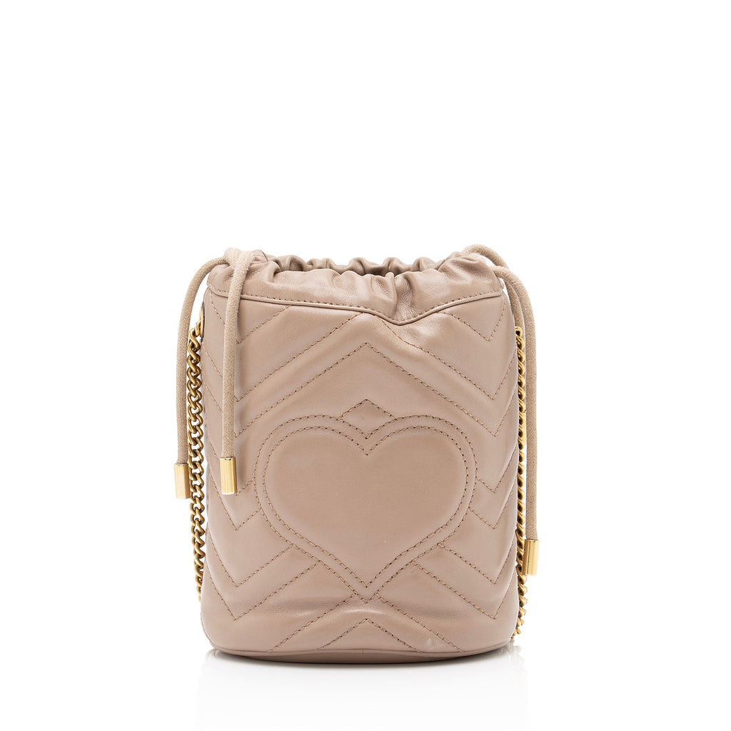 Gucci Matelasse Leather GG Marmont 2.0 Mini Bucket Bag (SHF-lPtWr7)