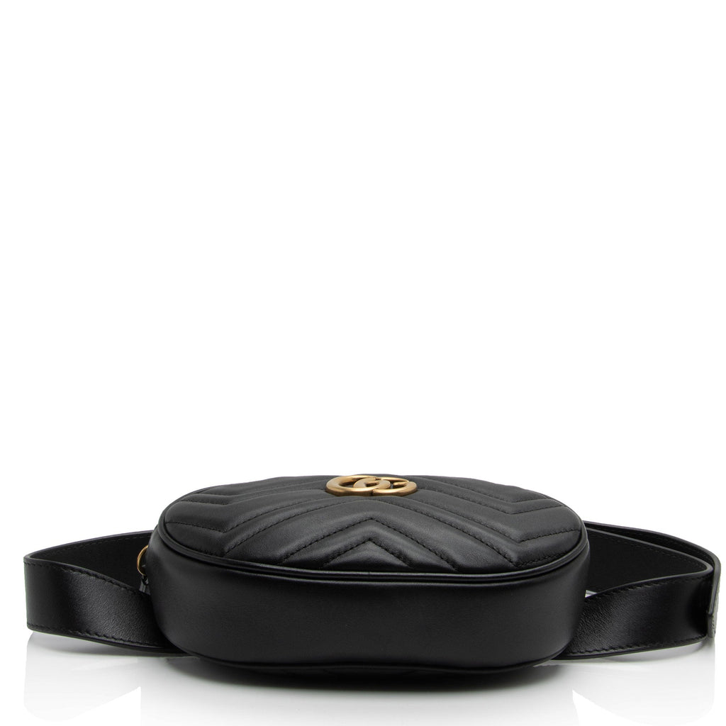 Gucci Matelasse Leather GG Marmont Belt Bag - Size 34 / 85 (SHF-vdStlP)