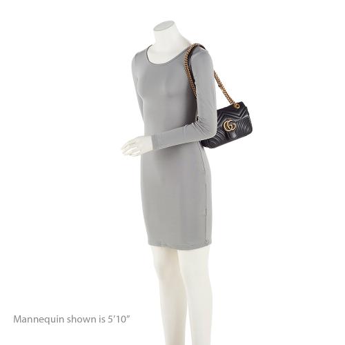 Gucci Matelasse Leather GG Marmont Mini Shoulder Bag (SHF-22106)
