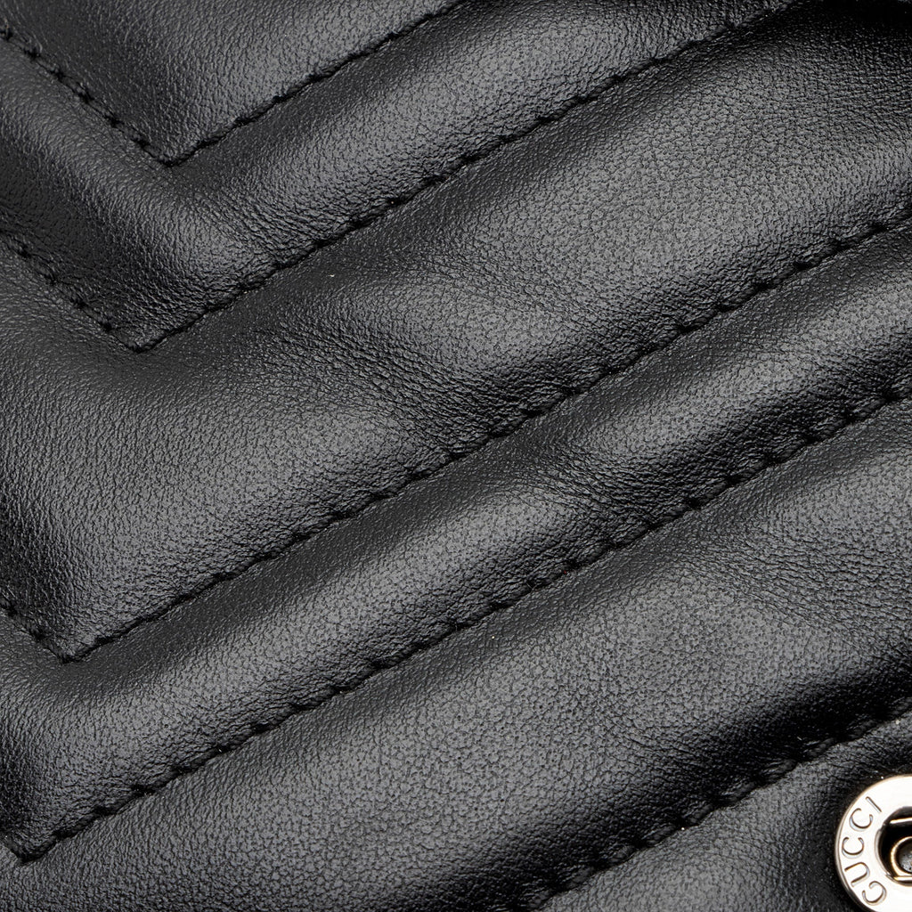 Gucci Matelasse Leather GG Marmont Monochrome Belt Bag (SHF-2itioi)