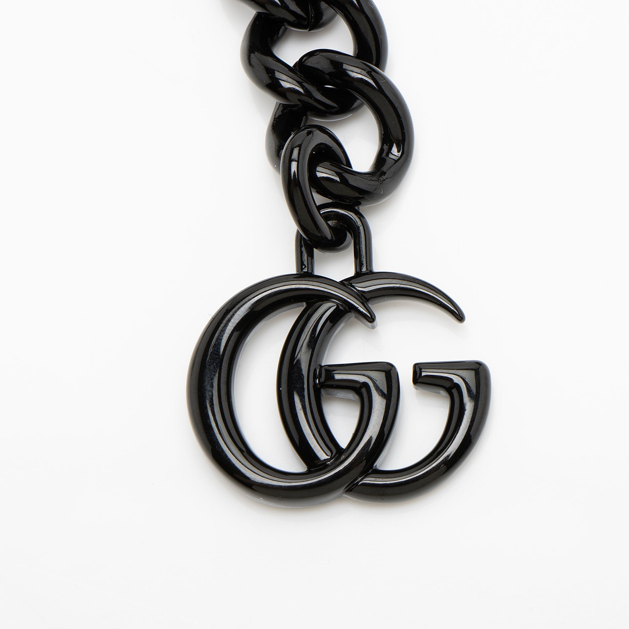 Gucci Matelasse Leather GG Marmont Monochrome Square Chain Belt Bag