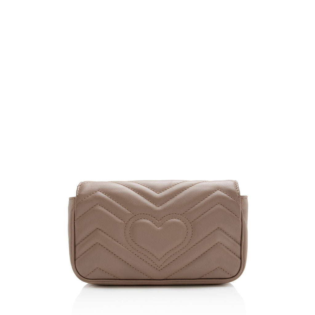 Gucci Matelasse Leather GG Marmont Super Mini Bag - FINAL SALE (SHF-22182)