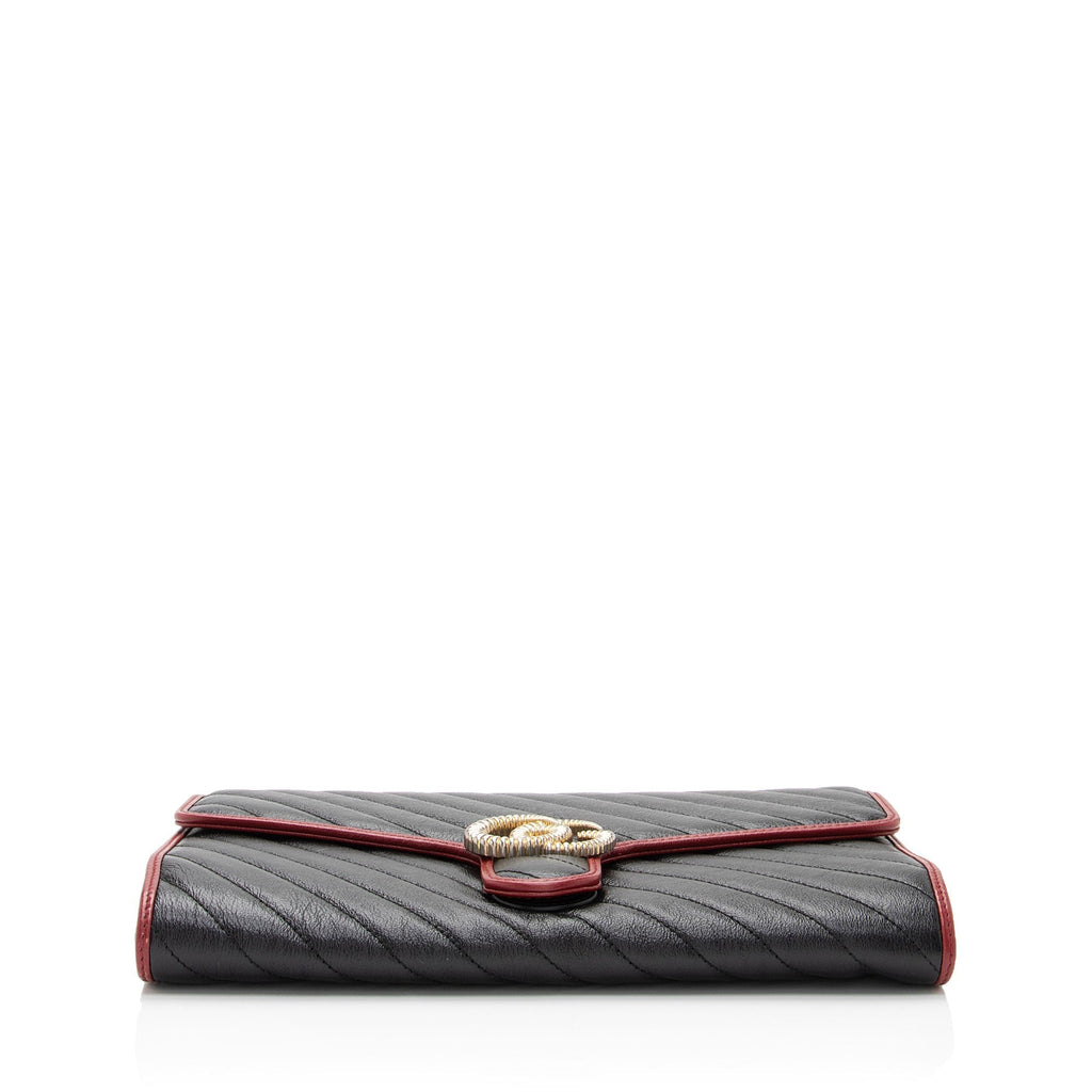 Gucci Matelasse Leather Torchon GG Marmont Clutch (SHF-AQeHxl)