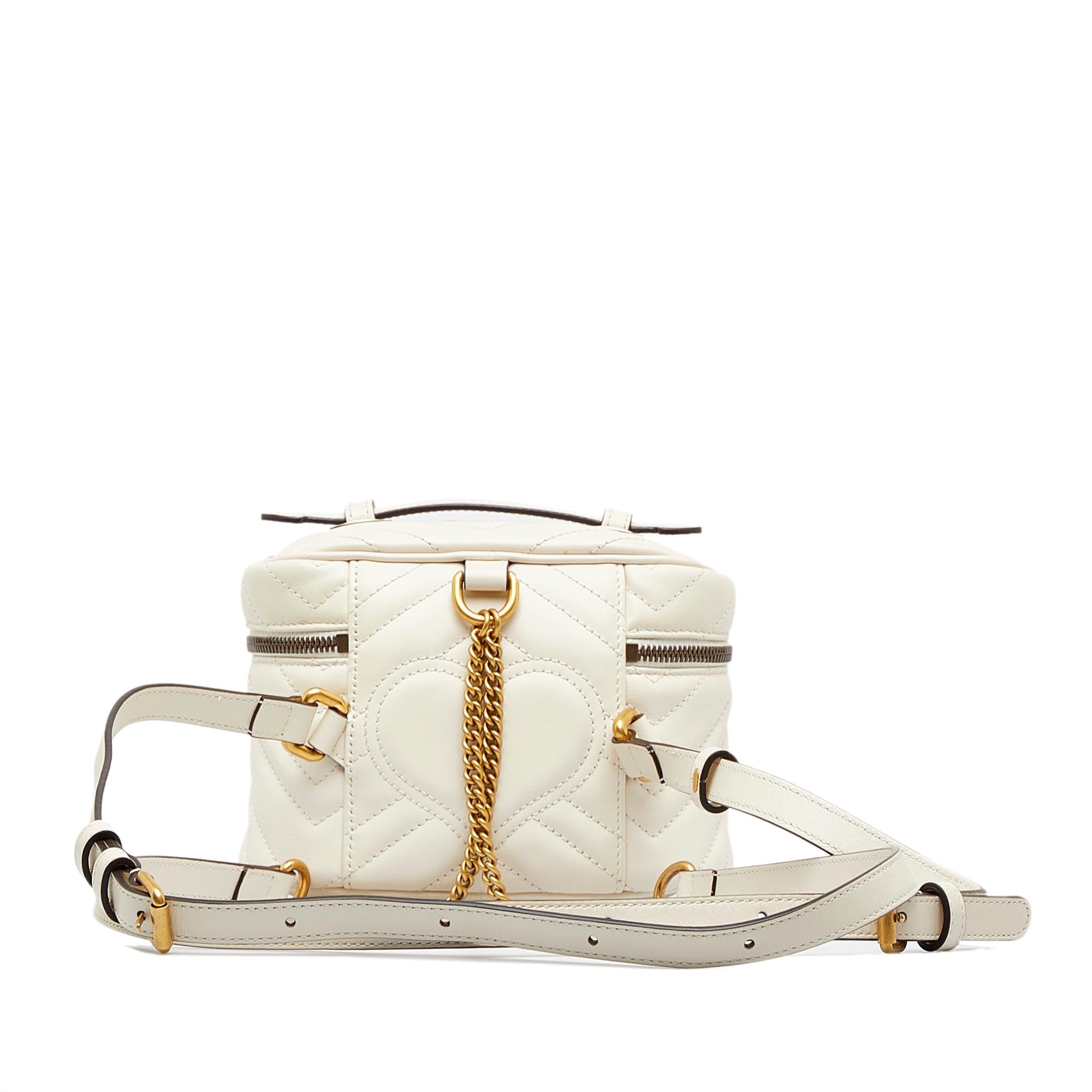 Gucci Mini GG Marmont Matelasse Leather Round Backpack