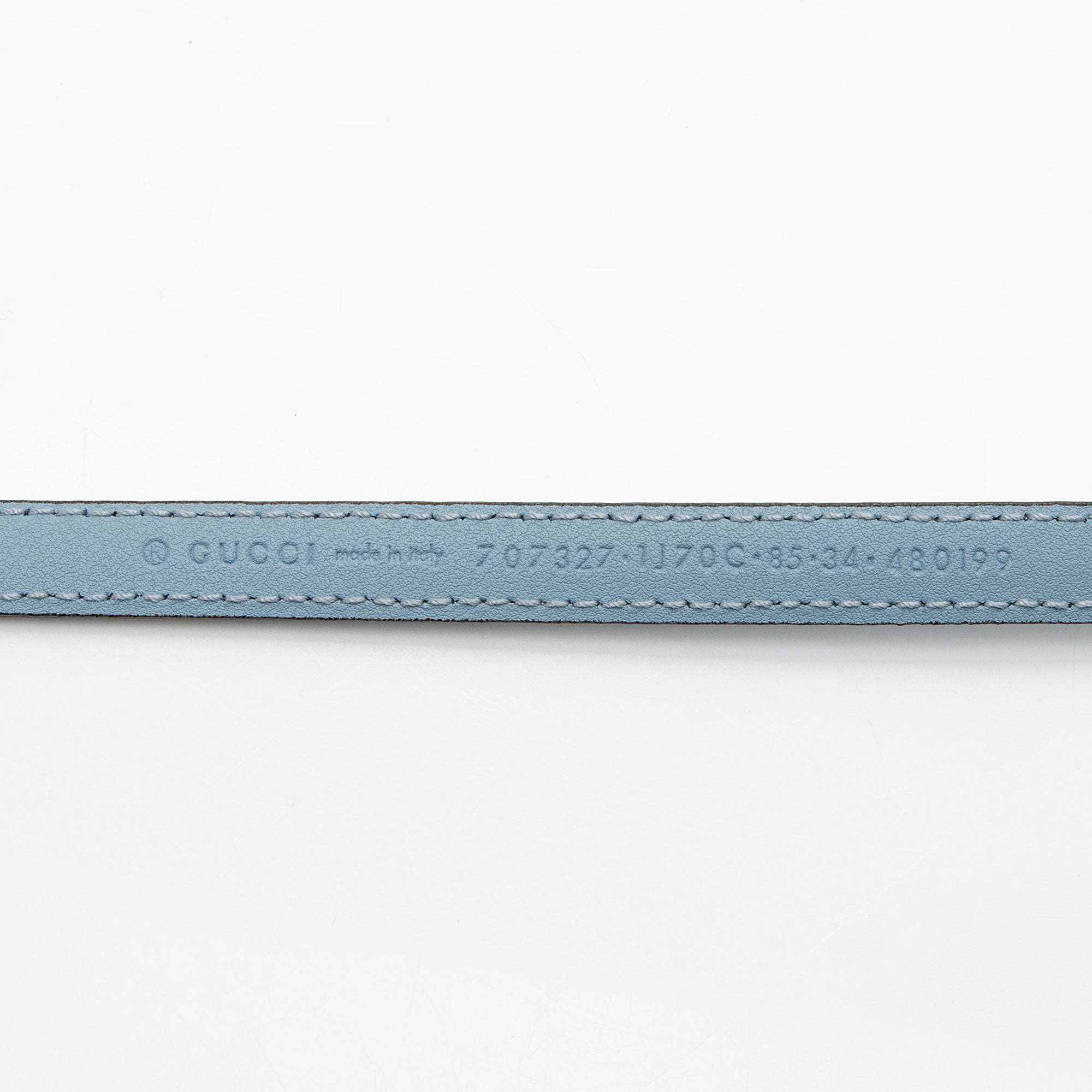 Gucci Patent Leather GG Marmont Slim Belt - Size 34 / 85 (SHF-vAUAM2)