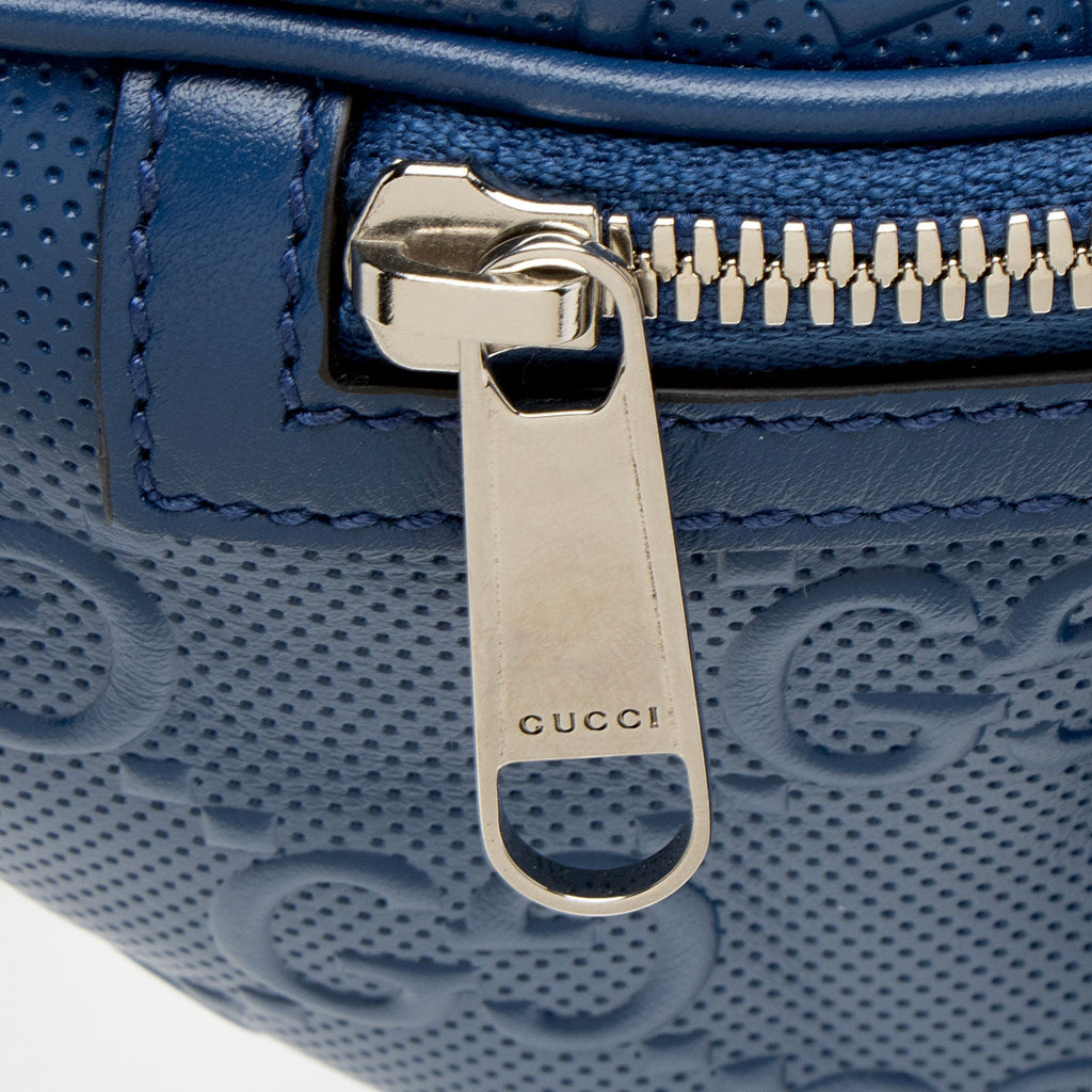 Gucci GG Perforated Embossed Leather Pocket Belt Bag