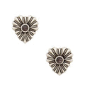 Gucci Sterling Silver Black Mother of Pearl Interlocking G Stud Earrings