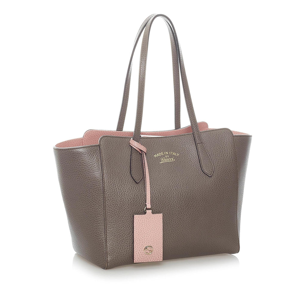 Gucci Swing Leather Tote Bag (SHG-32057)