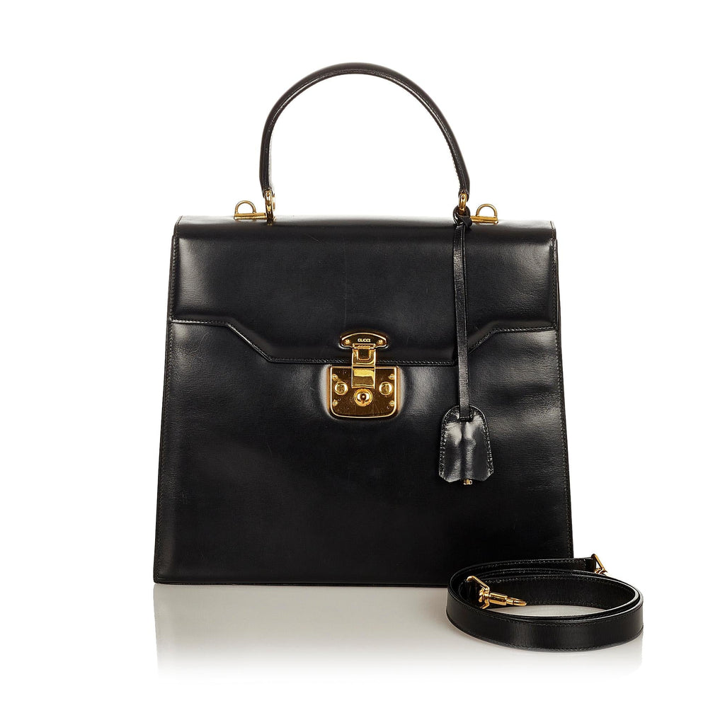 Gucci Vintage Lady Lock Leather Satchel (SHG-25844)