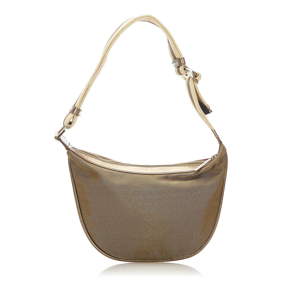 Gucci Web Canvas Shoulder Bag (SHG-32365)