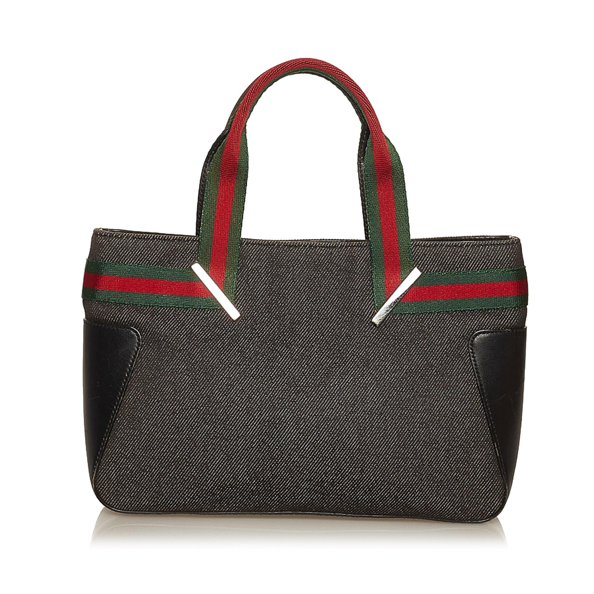 Gucci Web Denim Handbag (SHG-29340)