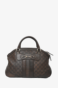 Gucci Brown Leather 'Guccissima' Medium Top Handle Bag