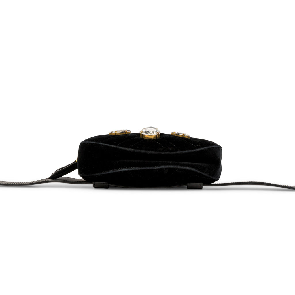 Gucci Marmont Embellished Bumbag - Black