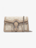 Gucci Super Mini Dionysus Beige and white GG Supreme Coated Canvas