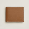HERMÈS CITIZEN TWILL BI-FOLD CALFSKIN LEATHER WALLET