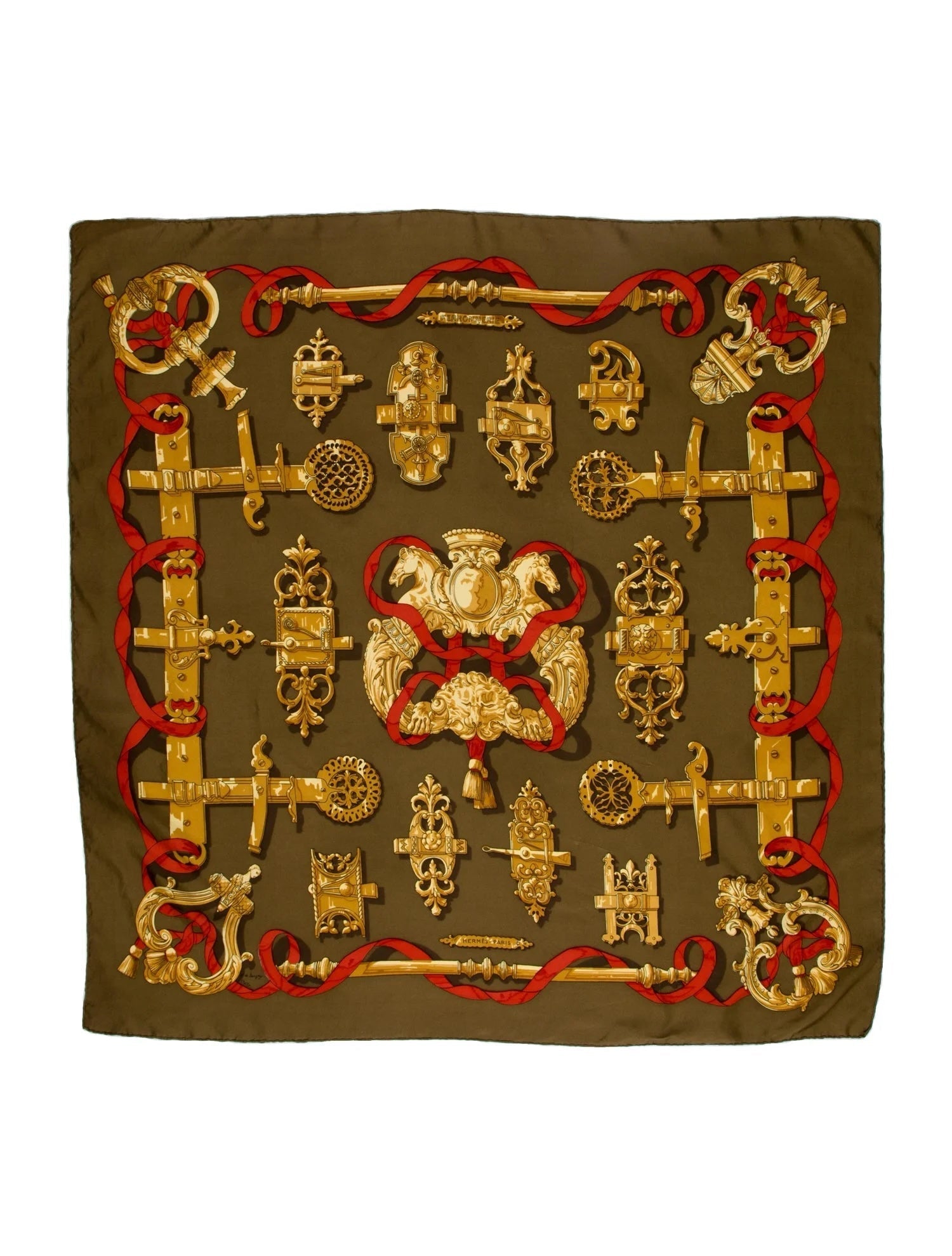 HERMÈS FERRONNERIE SILK SCARF