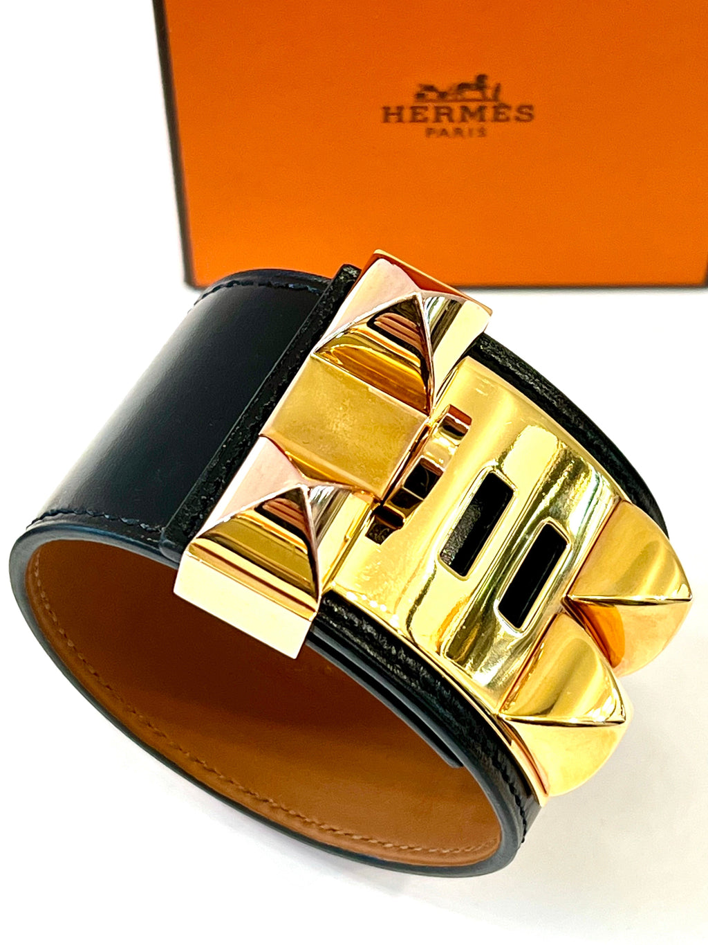 HERMÈS COLLIER DE CHIEN LEATHER BRACELET