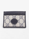 Gucci  Holder Beige And Navy GG Supreme Coated Canvas
