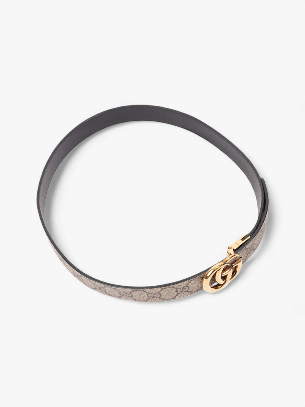 Gucci GG Marmont Reversible Belt GG Supreme / Black / Gold Canvas 90cm / 36"