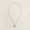 HERMÈS AMULETTES 18K ROSE GOLD DIAMONDS BIRKIN PENDANT NECKLACE