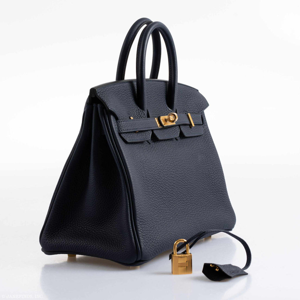 Hermès Birkin 25 Bleu Nuit Togo Gold Hardware
