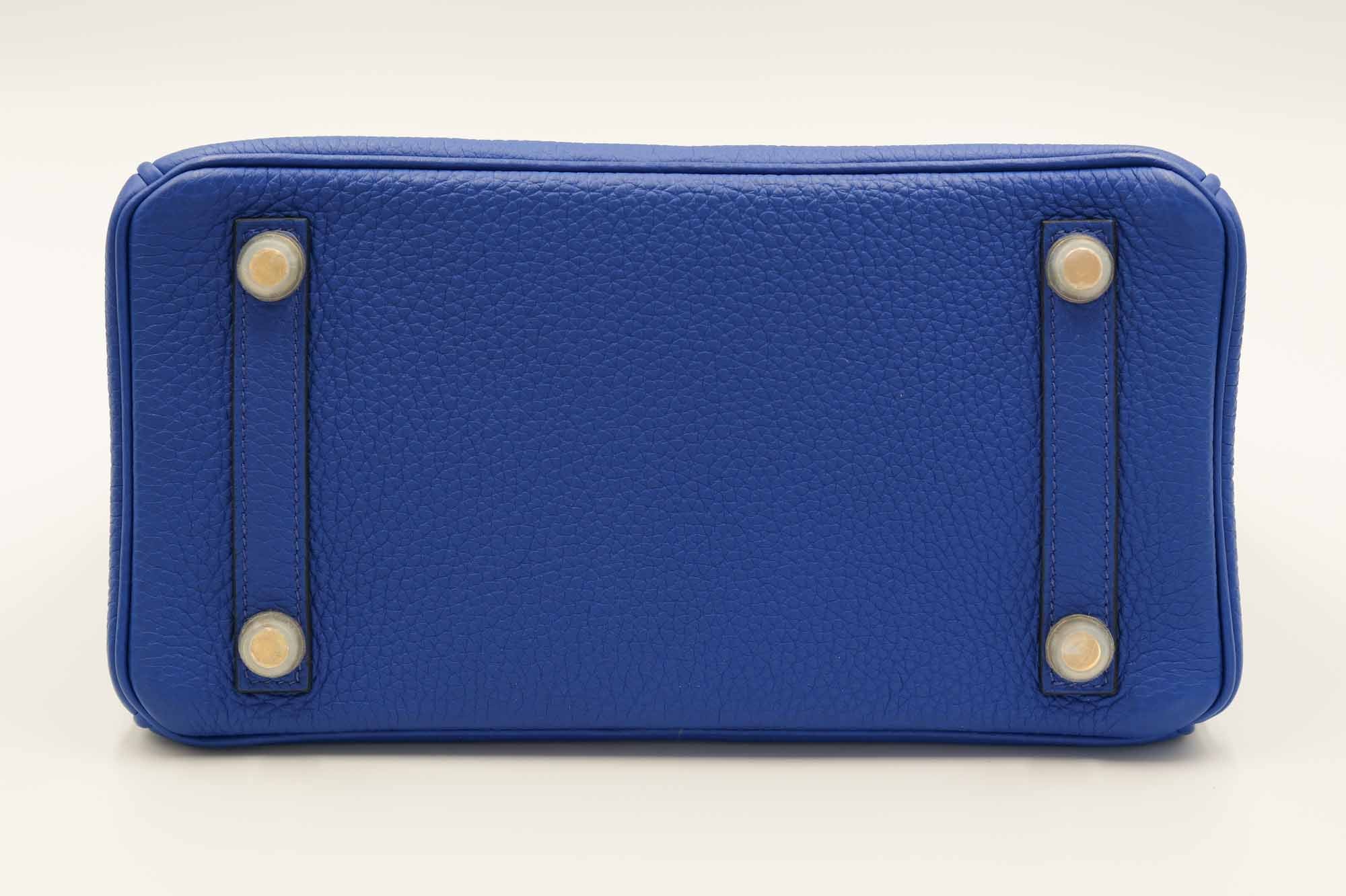 Hermès Birkin 25 Bleu Royal Clemence Gold Hardware