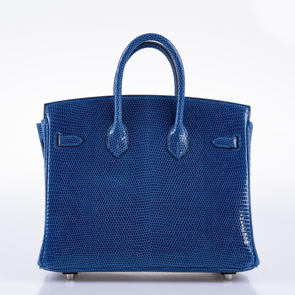 Hermès Birkin 25 Blue Sapphire Niloticus Lizard Palladium Hardware