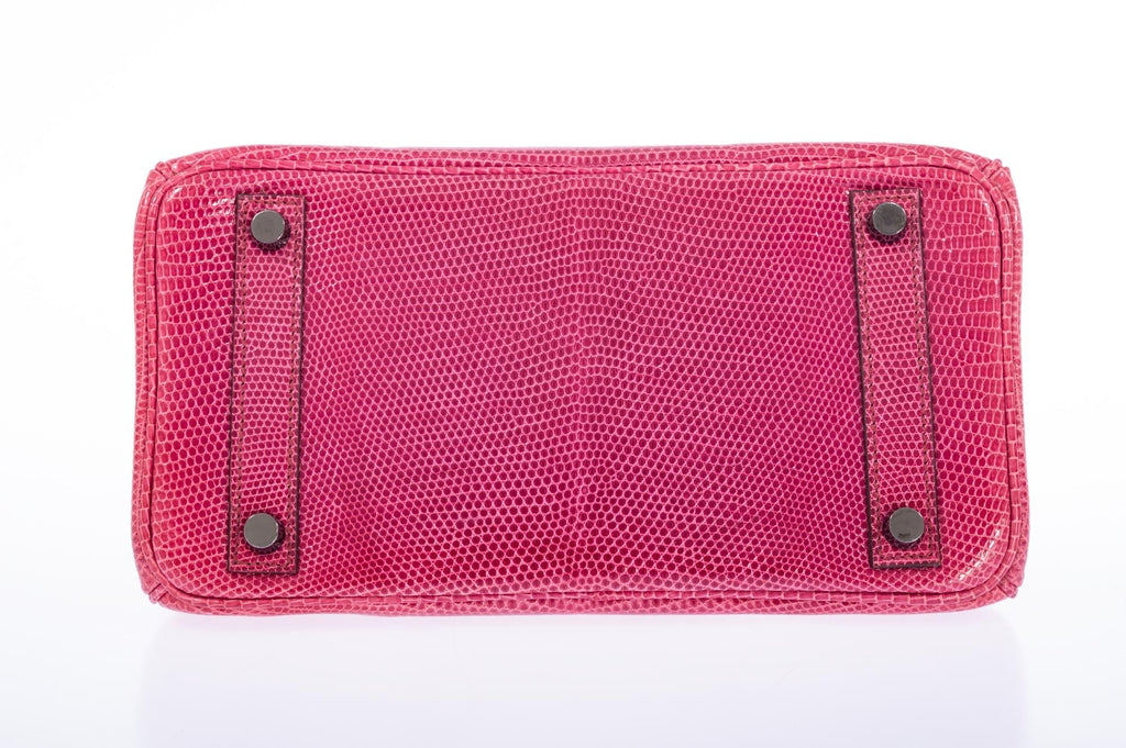 Hermès Birkin 25 Fuchsia Lizard Palladium Hardware