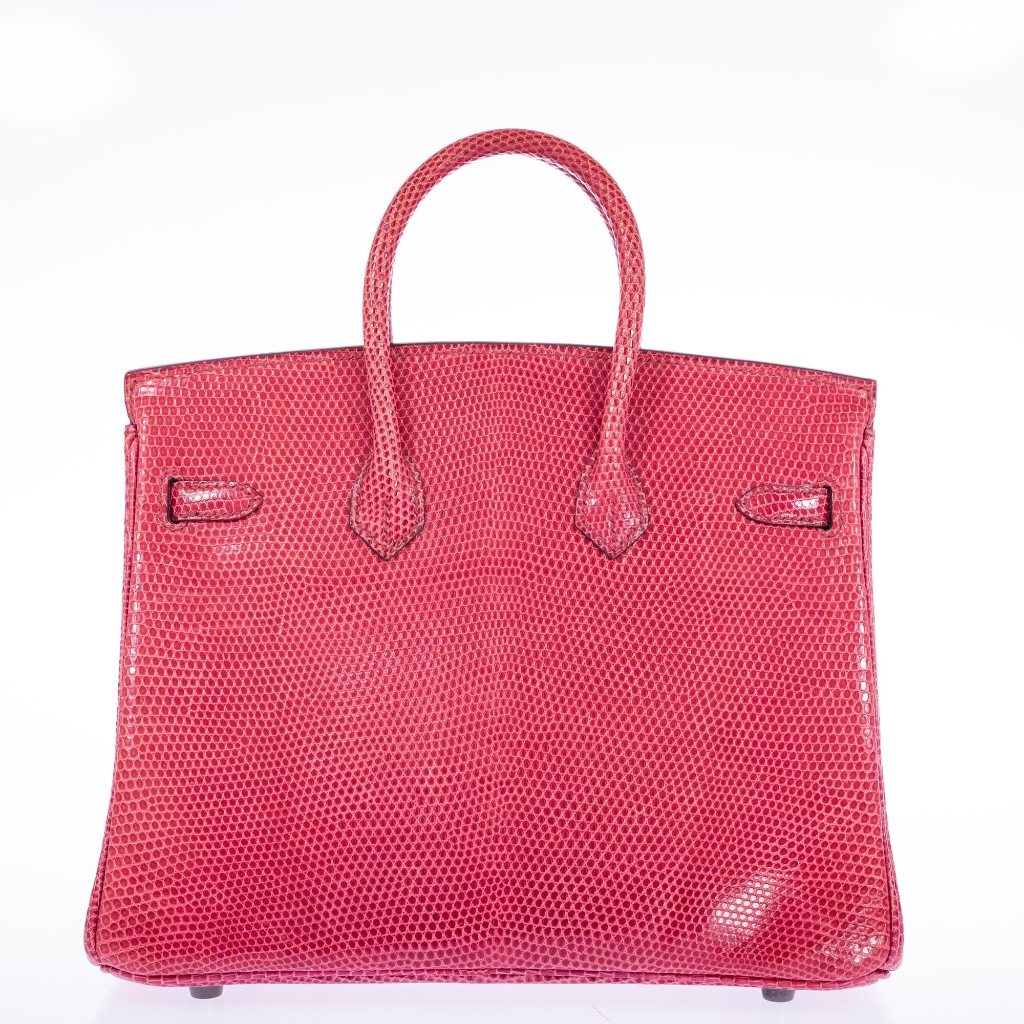 Hermès Birkin 25 Fuchsia Lizard Palladium Hardware