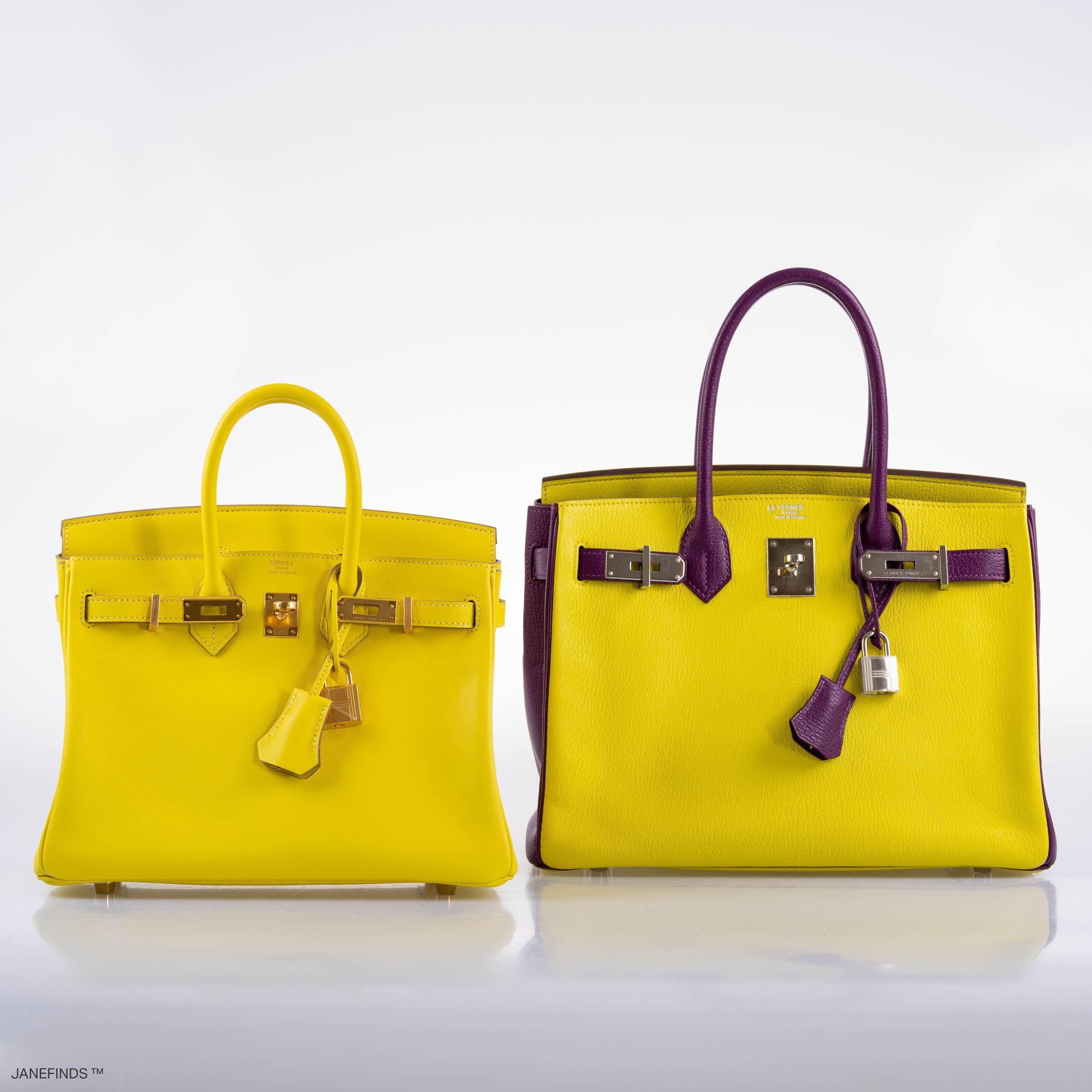 Hermès Birkin 25 Lime Swift Leather Gold Hardware - 2019, D