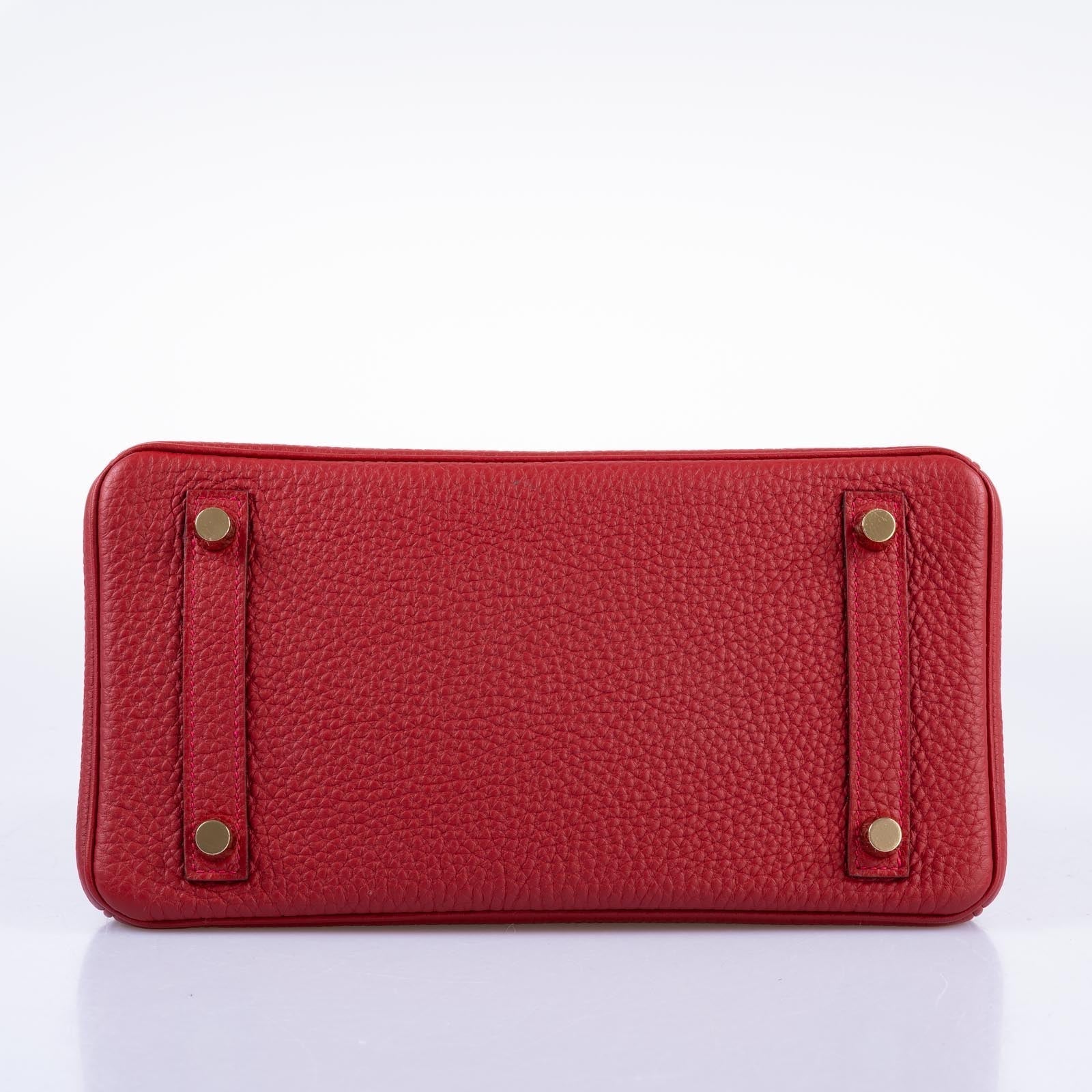 Hermès Birkin 25 Rouge Vif Togo Gold Hardware