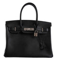 Hermès Birkin 30 Black Epsom with Palladium Hardware - 2021, Z