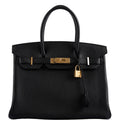 Hermès Birkin 30 Black Navillo Taurillon Leather Gold Hardware - 2020, Y