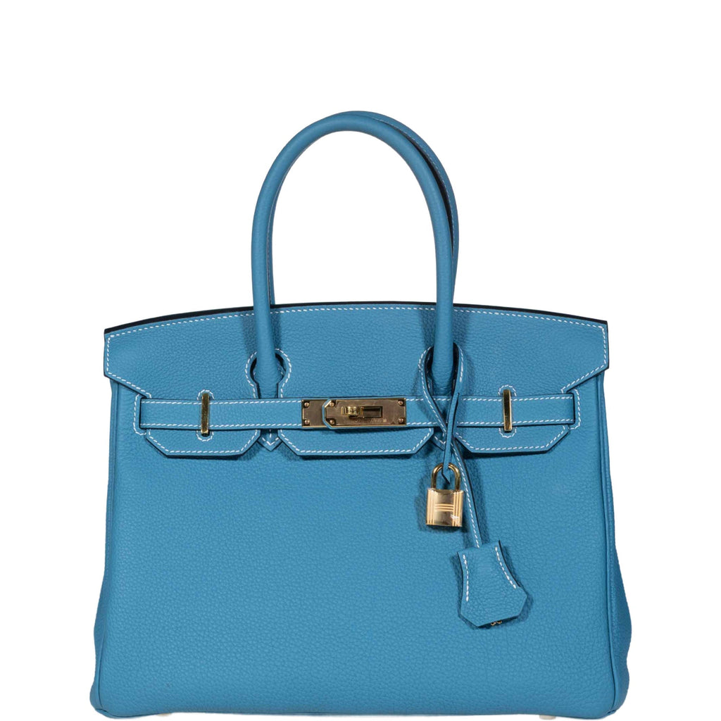 Hermès Birkin 30 Blue Jean Togo Gold Hardware