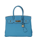 Hermès Birkin 30 Blue Jean Togo Gold Hardware